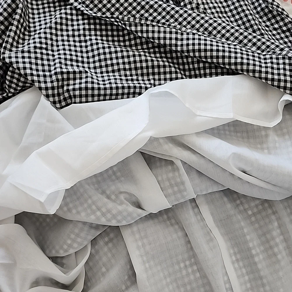 NWT Avaire Collective Black And White Gingham Summer Maxi Dress L - Picture 5 of 7